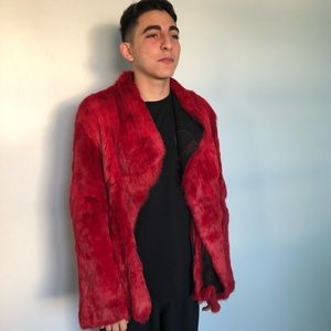 Fire Red Fur Coat